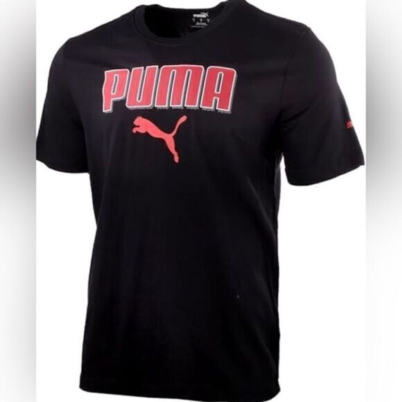 NWT PUMA Unisex Black Short Sleeve Graphic Logo Tee Shirt - Size 3XL - Picture 1 of 5